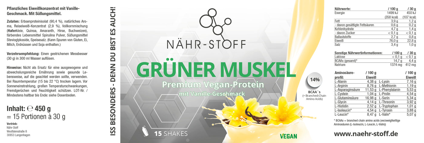 Grüner Muskel - Veganes Premium Protein